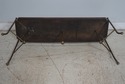 65946EC: Regency Style Brass Base Elm Top Console 