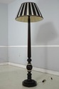 74802: Carved Wood Column Floor Lamp w. Shade