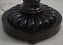 74802: Carved Wood Column Floor Lamp w. Shade