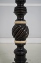 74802: Carved Wood Column Floor Lamp w. Shade