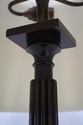 74802: Carved Wood Column Floor Lamp w. Shade