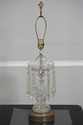 F62508: Pair Vintage Crystal Prism Table Lamps
