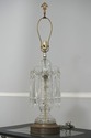F62508: Pair Vintage Crystal Prism Table Lamps