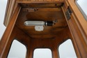 F75230: Walnut Finish 2 Door Hexagonal Curio Displ