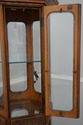 F75230: Walnut Finish 2 Door Hexagonal Curio Displ