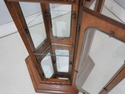 F75230: Walnut Finish 2 Door Hexagonal Curio Displ