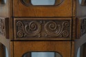 F75230: Walnut Finish 2 Door Hexagonal Curio Displ