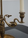 F75247: CHAPMAN Brass Regency Style Swan 3 Arm Can