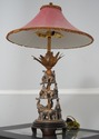 F75245: Stunning Metal Elephant Toleware Lamp w. S