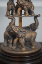 F75245: Stunning Metal Elephant Toleware Lamp w. S