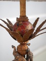F75245: Stunning Metal Elephant Toleware Lamp w. S