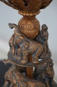 F75245: Stunning Metal Elephant Toleware Lamp w. S