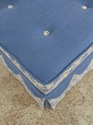 57422EC: Pair Custom Made Upholstered Square Ottom