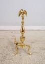 F70365: Pair Of Brass Eagle Top Federal Style Fire