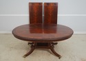 L65975EC: HENREDON Oblong Figural Mahogany Dining 