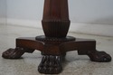 L70379: HENREDON Mahogany Round Lion Claw Pedestal
