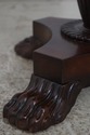 L70379: HENREDON Mahogany Round Lion Claw Pedestal