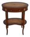 L70390: MAITLAND SMITH Mahogany Leather Top Occasi