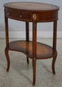 L70390: MAITLAND SMITH Mahogany Leather Top Occasi