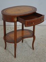 L70390: MAITLAND SMITH Mahogany Leather Top Occasi