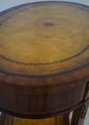 L70390: MAITLAND SMITH Mahogany Leather Top Occasi