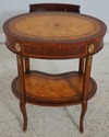 L70390: MAITLAND SMITH Mahogany Leather Top Occasi