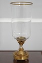 LF75294: Pair DECORATIVE CRAFTS Brass & Glass Hurr