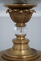 LF75294: Pair DECORATIVE CRAFTS Brass & Glass Hurr
