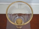 LF75294: Pair DECORATIVE CRAFTS Brass & Glass Hurr