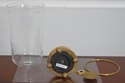 LF75294: Pair DECORATIVE CRAFTS Brass & Glass Hurr