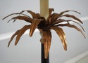 LF75293: Pair Bamboo Form Toleware Leaf Buffet Lam