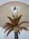 LF75293: Pair Bamboo Form Toleware Leaf Buffet Lam