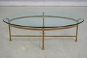 75306: LABARGE Modern Regency Brass & Glass Coffee