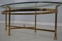 75306: LABARGE Modern Regency Brass & Glass Coffee