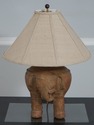 F75246: Terra Cotta Ban Chiang Style Elephant Lamp