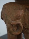 F75246: Terra Cotta Ban Chiang Style Elephant Lamp