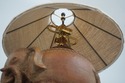 F75246: Terra Cotta Ban Chiang Style Elephant Lamp