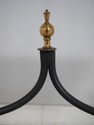75297: Wrought Iron & Brass Base Milk Glass Top Co