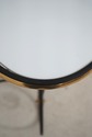 75297: Wrought Iron & Brass Base Milk Glass Top Co