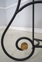 75297: Wrought Iron & Brass Base Milk Glass Top Co