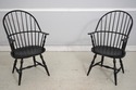 L75290: Set of 8 Windsor Style Black Finish Dining
