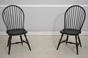 L75290: Set of 8 Windsor Style Black Finish Dining