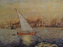 LF46480EC: European Waterfront w. Sailboat Framed 