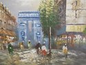 LF46486EC: Paris Street Scene Oil Painting On Canv