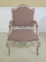 31252EC: Pair French Louis XV Style Paint Decorate