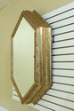 32222E: LABARGE Beveled Glass Mirror 1 Door Gold H