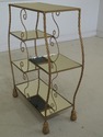 31296EC: Gold Decorated Iron Tassel Design Etagere