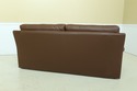 F50116EC: Modern Design Brown Leather Sofa w. Chro