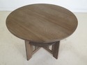 F31263EC: Mission Oak Arts & Crafts Round Oak Tabl