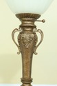 F50166EC: French Style Metal Torch Lamp w. Frosted